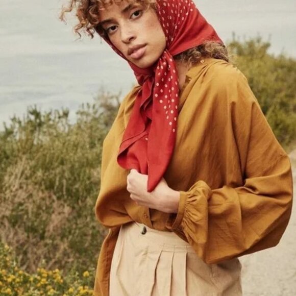 Doen Burnt Orange Jane Blouse L - Picture 1 of 9